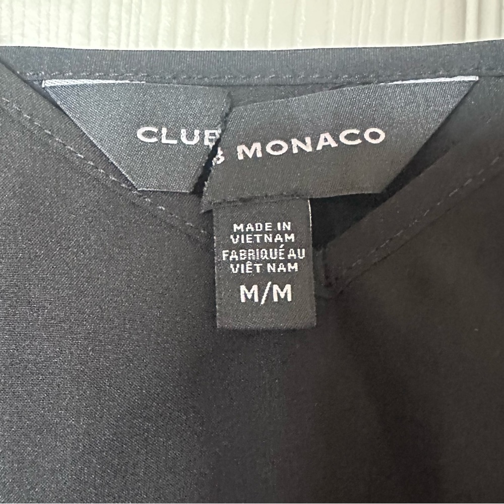 CLUB MONACO Printed 100% Silk Mini Dress with Slip Sz M - Picture 10 of 15